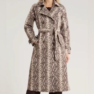 Rebecca Minkoff Beige and Brown Trench Coat